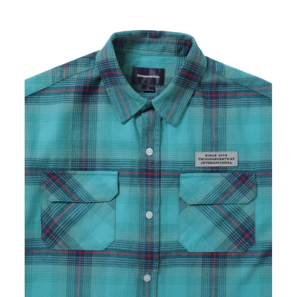 これはネヴァー・ザ・オンブルチェック S/S シャツグリーン これはネヴァー・ザ・オンブルチェック S/S シャツグリーン