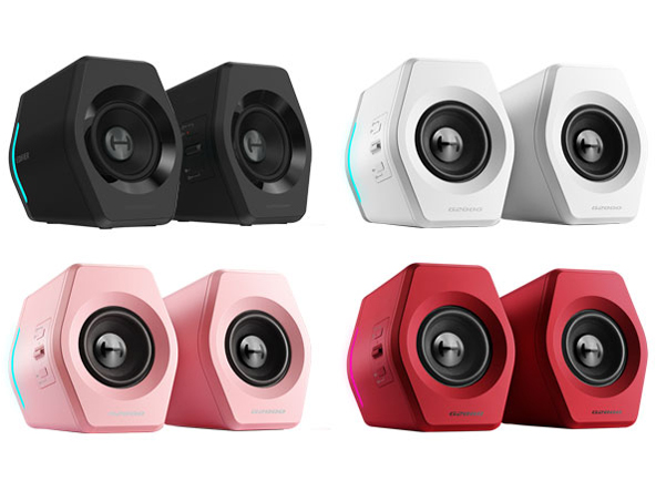 HECATE ED-G2000-PK [ピンク] 3種類の入力に対応したゲーミングスピーカー（定格出力8W＋8W）