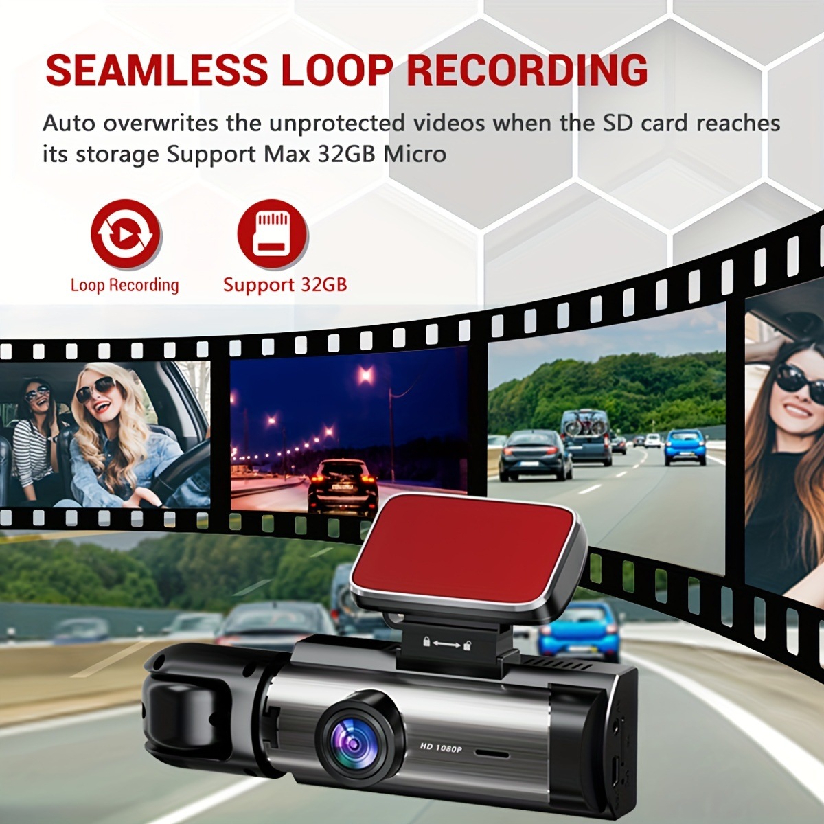 1080P デュアルカメラ ダッシュカム 車用 IR ナイトビジョンループ録画広角レンズ付き - 8.03 cm IPS スクリーン mdprevattcaulkingandwaterproofing.com