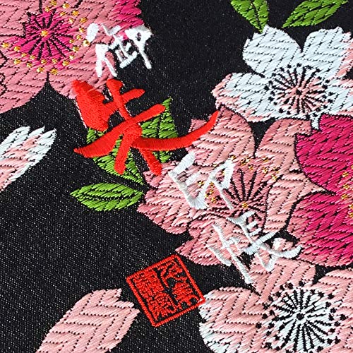御朱印帳WL【黒恋大桜】西陣織 金襴装丁/刺繍文字 蛇腹式48ページ 見開き大判 (銀色刺繍文字/白色本文) 御朱印帳WL【黒恋大桜】西陣織 金襴装丁/刺繍文字 蛇腹式48ページ 見開き大判 (銀色刺繍文字/白色本文)