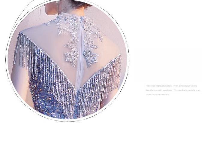 パーティードレス カラードレス フリンジ シルバー ハイネック キラキラ マーメイドラインドレス セクシー シルバー 色っぽい ロングドレス ステージドレス マーメイドドレス ロング ロング丈 タイト