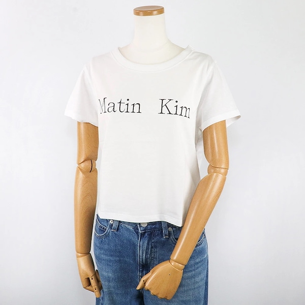 matin kim 半袖Tシャツ ラウンドネック スリム Qoo10 Matin Kim ロゴ 半袖 ラウンドネック Tシャツ・カ