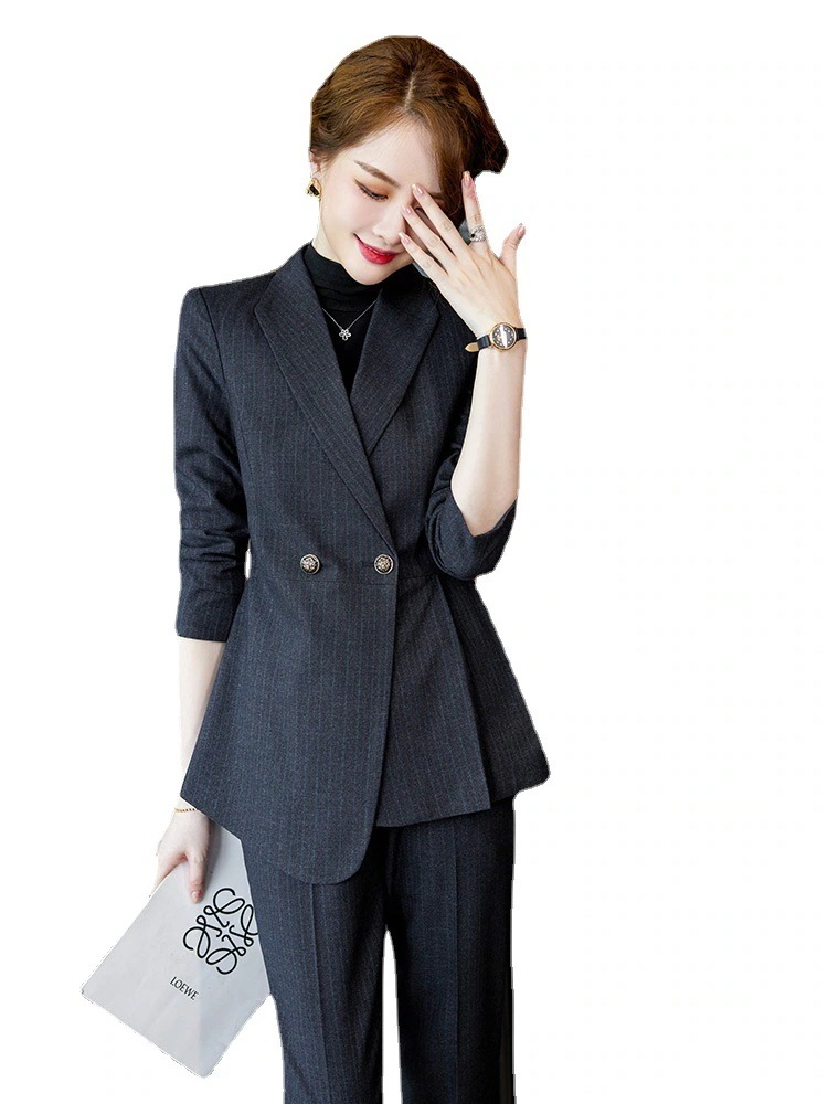 【限时折扣】スーツ二点セット 厚手 韓国ファッション ストライプスーツ レディース キャリアスーツ 長袖スーツ フォーマルウェア フォーマル セットアップ 卒業式 卒園式 発表会 【限时折扣】スーツ二点セット 厚手 韓国ファッション ストライプスーツ レディース キャリアスーツ 長袖スーツ フォーマルウェア フォーマル セットアップ 卒業式 卒園式 発表会