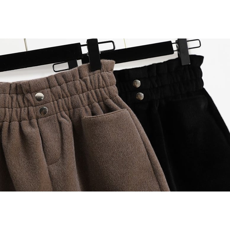 2color レディース ニットショートパンツ ボトムス パンツ ショートパンツ ニットパンツ フレアパンツ ウエストゴム ポケット付き