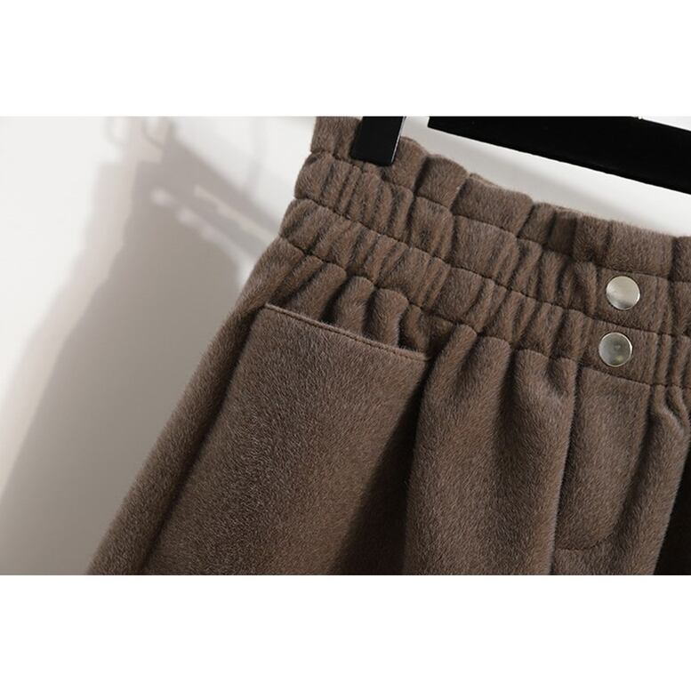 2color レディース ニットショートパンツ ボトムス パンツ ショートパンツ ニットパンツ フレアパンツ ウエストゴム ポケット付き