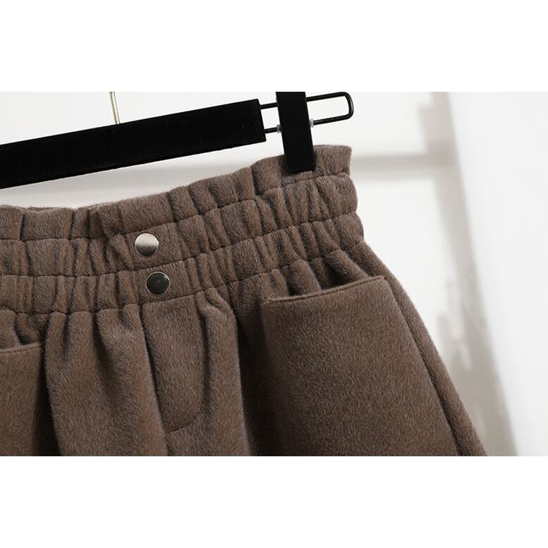 2color レディース ニットショートパンツ ボトムス パンツ ショートパンツ ニットパンツ フレアパンツ ウエストゴム ポケット付き