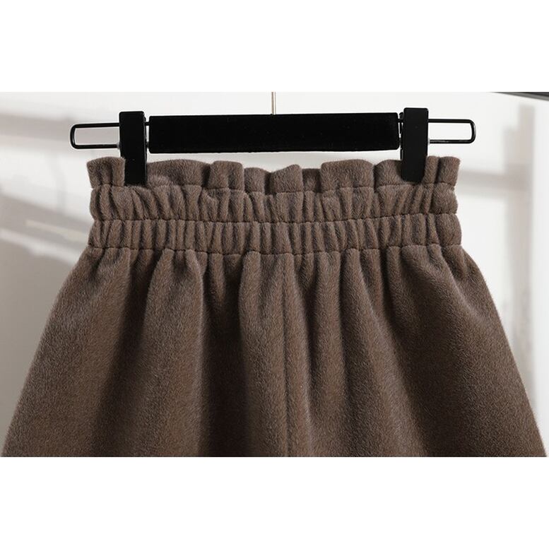 2color レディース ニットショートパンツ ボトムス パンツ ショートパンツ ニットパンツ フレアパンツ ウエストゴム ポケット付き