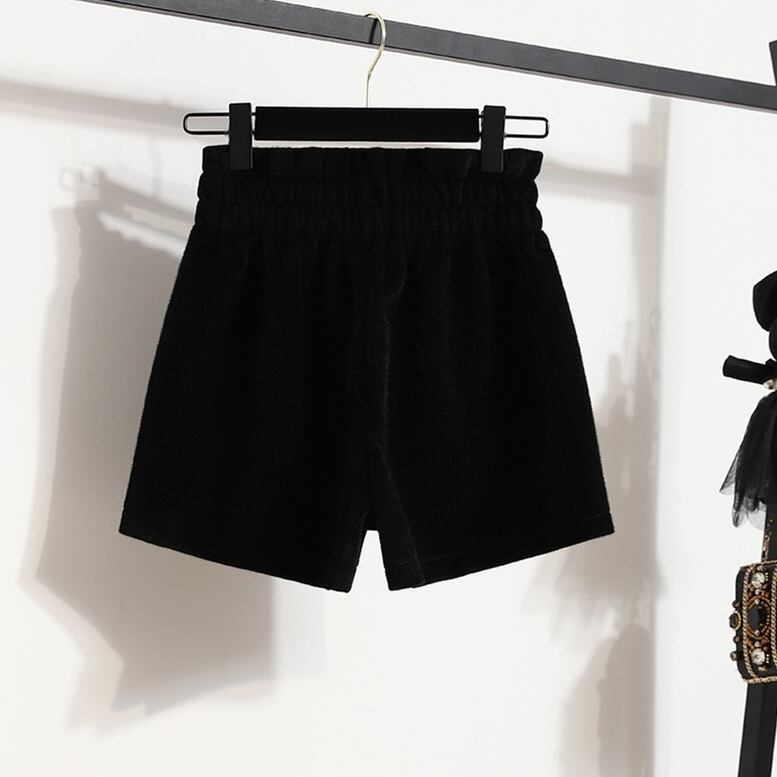 2color レディース ニットショートパンツ ボトムス パンツ ショートパンツ ニットパンツ フレアパンツ ウエストゴム ポケット付き