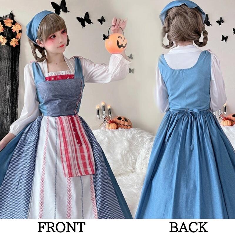 コスプレ メイド服 コスプレ 衣装 ドイツ ロングメイド 民族衣装 M L XL サイズコスチューム コスプレ衣装 大人用 ハロウィン ワンピース エプロン 仮装 イベント パーティー 舞台 ダンス