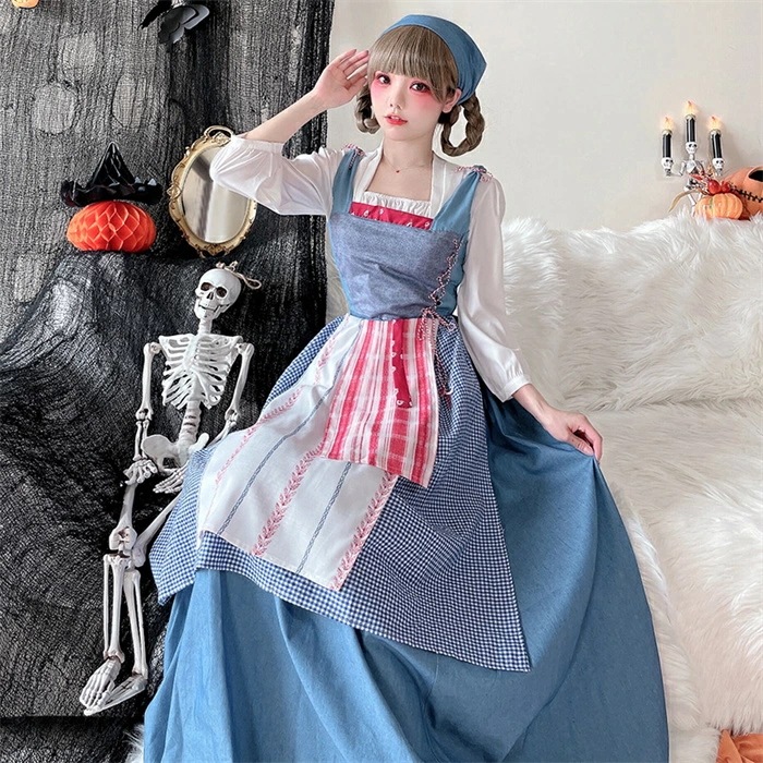 コスプレ メイド服 コスプレ 衣装 ドイツ ロングメイド 民族衣装 M L XL サイズコスチューム コスプレ衣装 大人用 ハロウィン ワンピース エプロン 仮装 イベント パーティー 舞台 ダンス