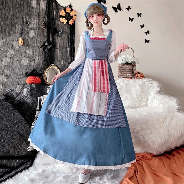 コスプレ メイド服 コスプレ 衣装 ドイツ ロングメイド 民族衣装 M L XL サイズコスチューム コスプレ衣装 大人用 ハロウィン ワンピース エプロン 仮装 イベント パーティー 舞台 ダンス