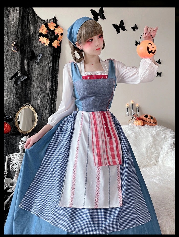 コスプレ メイド服 コスプレ 衣装 ドイツ ロングメイド 民族衣装 M L XL サイズコスチューム コスプレ衣装 大人用 ハロウィン ワンピース エプロン 仮装 イベント パーティー 舞台 ダンス