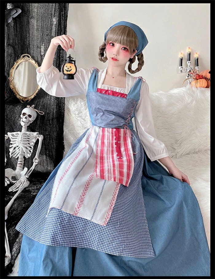 コスプレ メイド服 コスプレ 衣装 ドイツ ロングメイド 民族衣装 M L XL サイズコスチューム コスプレ衣装 大人用 ハロウィン ワンピース エプロン 仮装 イベント パーティー 舞台 ダンス