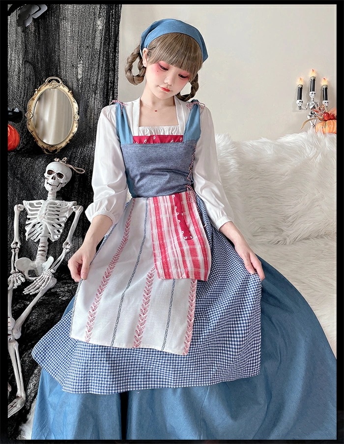 コスプレ メイド服 コスプレ 衣装 ドイツ ロングメイド 民族衣装 M L XL サイズコスチューム コスプレ衣装 大人用 ハロウィン ワンピース エプロン 仮装 イベント パーティー 舞台 ダンス