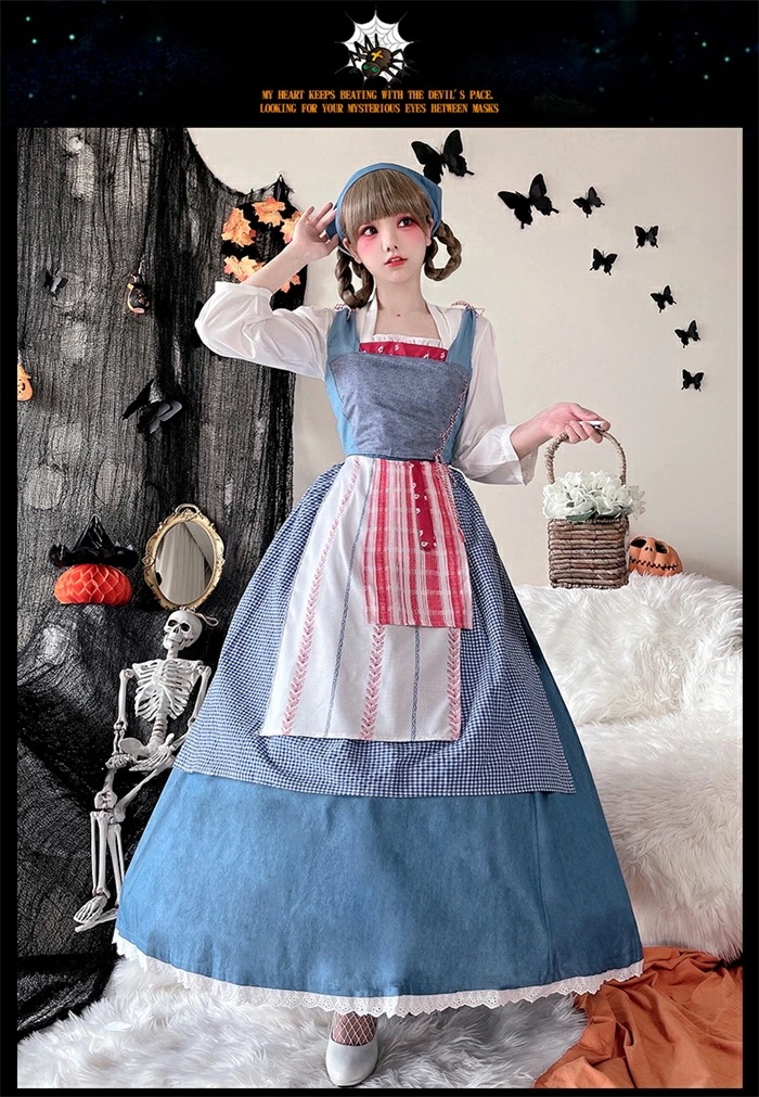 コスプレ メイド服 コスプレ 衣装 ドイツ ロングメイド 民族衣装 M L XL サイズコスチューム コスプレ衣装 大人用 ハロウィン ワンピース エプロン 仮装 イベント パーティー 舞台 ダンス