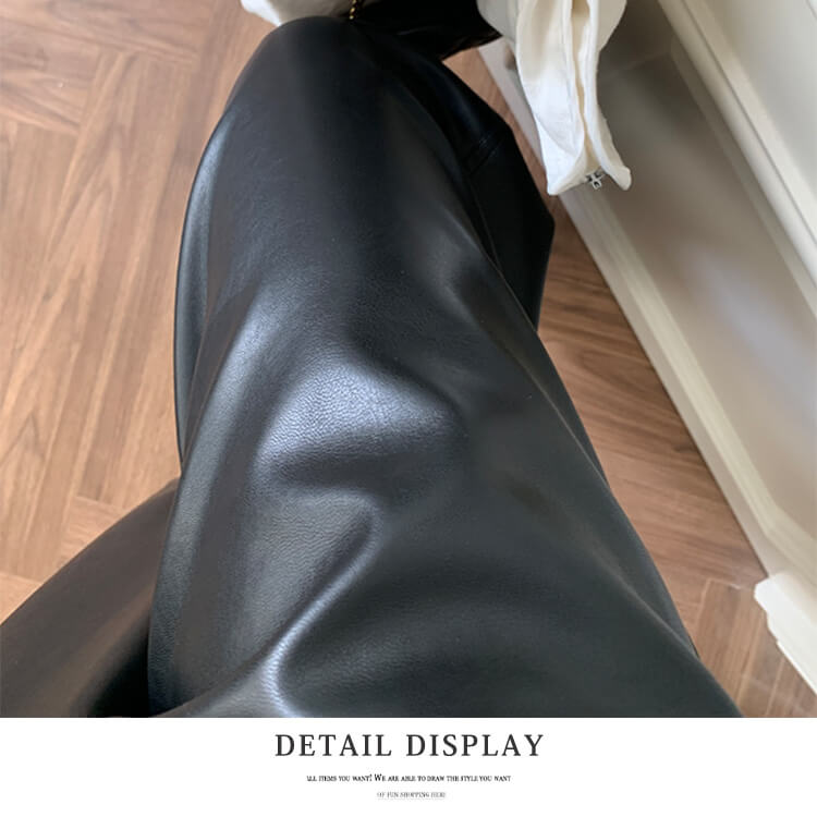 レザーパンツ レディース 韓国 ロング ロングパンツ フェイクレザー エコレザー ワイドパンツ レザー ハイウエスト ストレート カジュアル レザーパンツ レディース 韓国 ロング ロングパンツ フェイクレザー エコレザー ワイドパンツ レザー ハイウエスト ストレート カジュアル