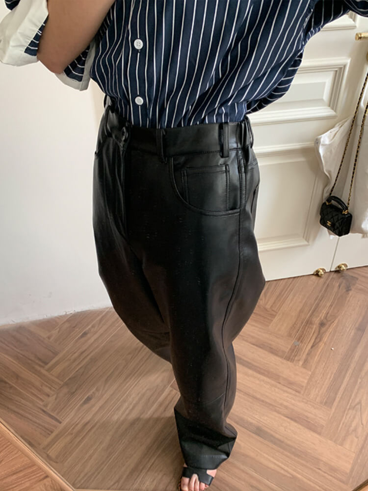 レザーパンツ レディース 韓国 ロング ロングパンツ フェイクレザー エコレザー ワイドパンツ レザー ハイウエスト ストレート カジュアル レザーパンツ レディース 韓国 ロング ロングパンツ フェイクレザー エコレザー ワイドパンツ レザー ハイウエスト ストレート カジュアル
