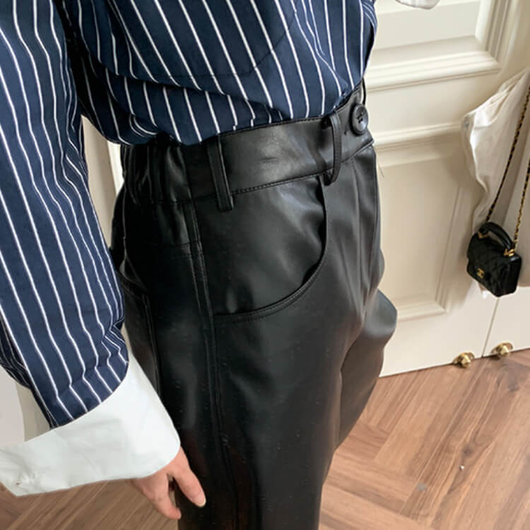 レザーパンツ レディース 韓国 ロング ロングパンツ フェイクレザー エコレザー ワイドパンツ レザー ハイウエスト ストレート カジュアル レザーパンツ レディース 韓国 ロング ロングパンツ フェイクレザー エコレザー ワイドパンツ レザー ハイウエスト ストレート カジュアル