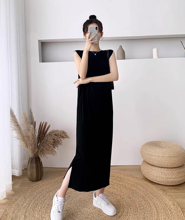 ワンピース ワンピドレス ロング ロング丈 袖なし ノースリーブ ラウンドネック 襟なし ストレート Iライン スリット サイドスリット ハイウエスト かわいい 大人可愛い シンプル カジュアル 大人 ワンピース ワンピドレス ロング ロング丈 袖なし ノースリーブ ラウンドネック 襟なし ストレート Iライン スリット サイドスリット ハイウエスト かわいい 大人可愛い シンプル カジュアル 大人