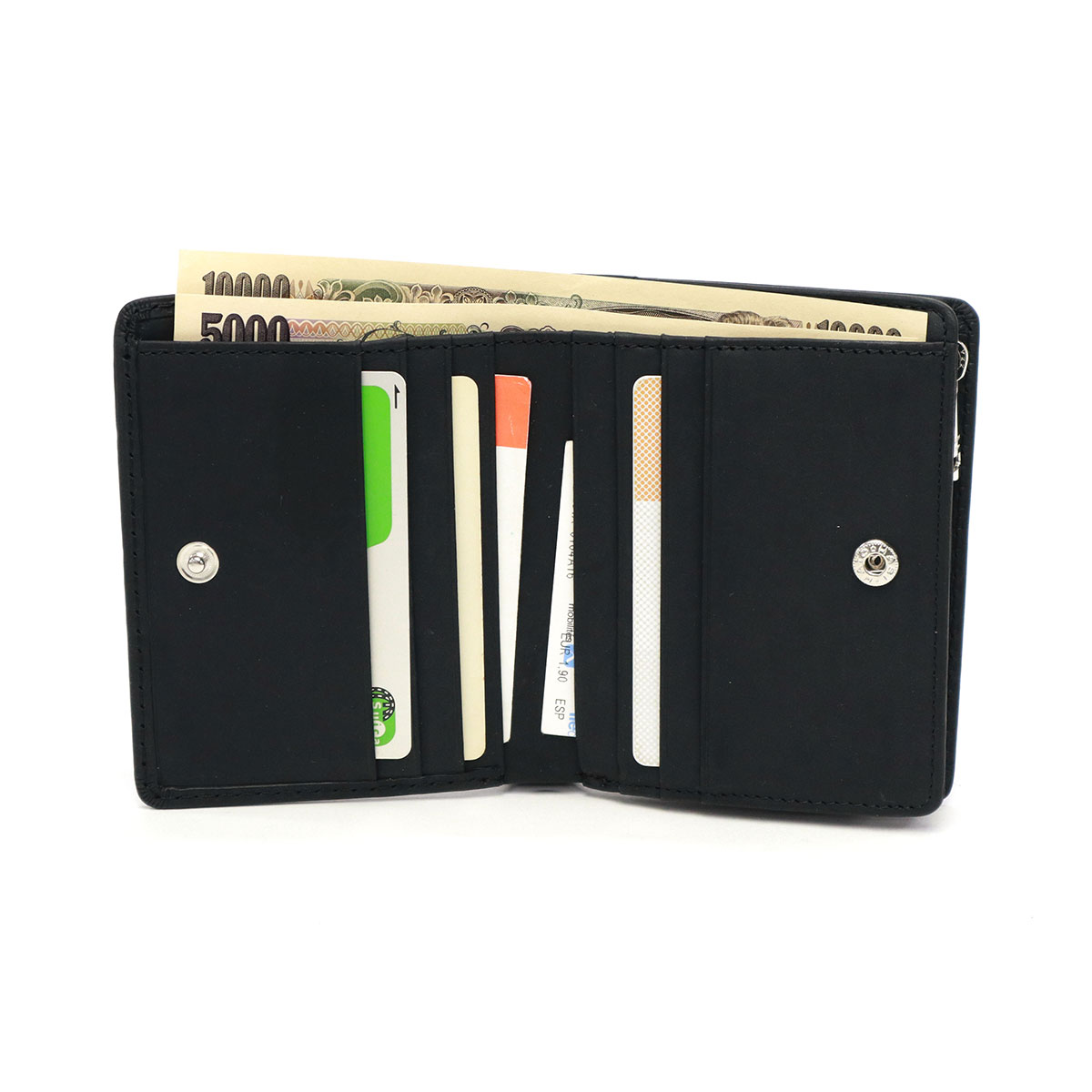 財布 二つ折り メンズ 本革 コンパクト ブランド 二つ折り財布 ミニ財布 2つ折り 黒 小銭入れ カード 牛革 ギフト ミニ 小さめ 小銭入れあり テキサス コンパクトハーフ ZYS-1504