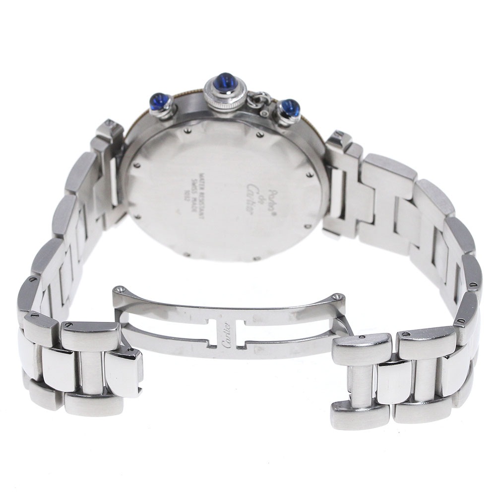 カルティエ CARTIER W31011H3 パシャ クロノグラフ YGベゼル クォーツ メンズ _847530【中古】 カルティエ CARTIER W31011H3 パシャ クロノグラフ YGベゼル クォーツ メンズ _847530【中古】