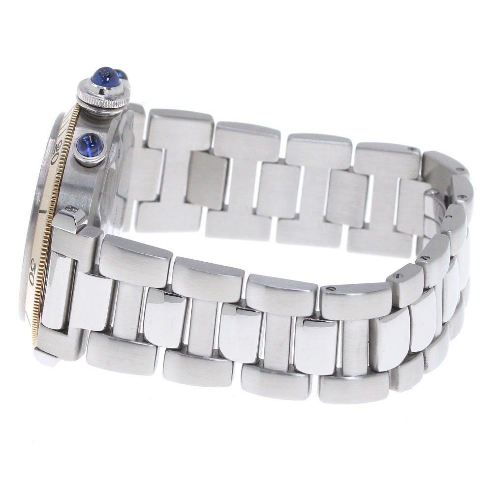 カルティエ CARTIER W31011H3 パシャ クロノグラフ YGベゼル クォーツ メンズ _847530【中古】 カルティエ CARTIER W31011H3 パシャ クロノグラフ YGベゼル クォーツ メンズ _847530【中古】