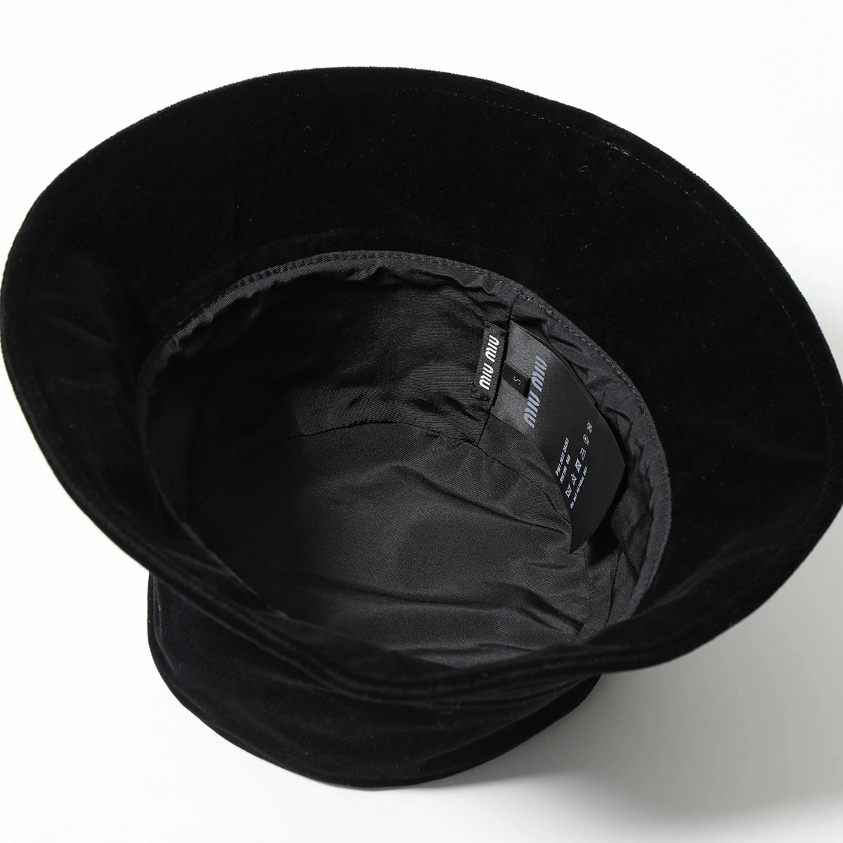 LUXURY ファッション ミュウミュウMIU MIU ブラック バケットハット S