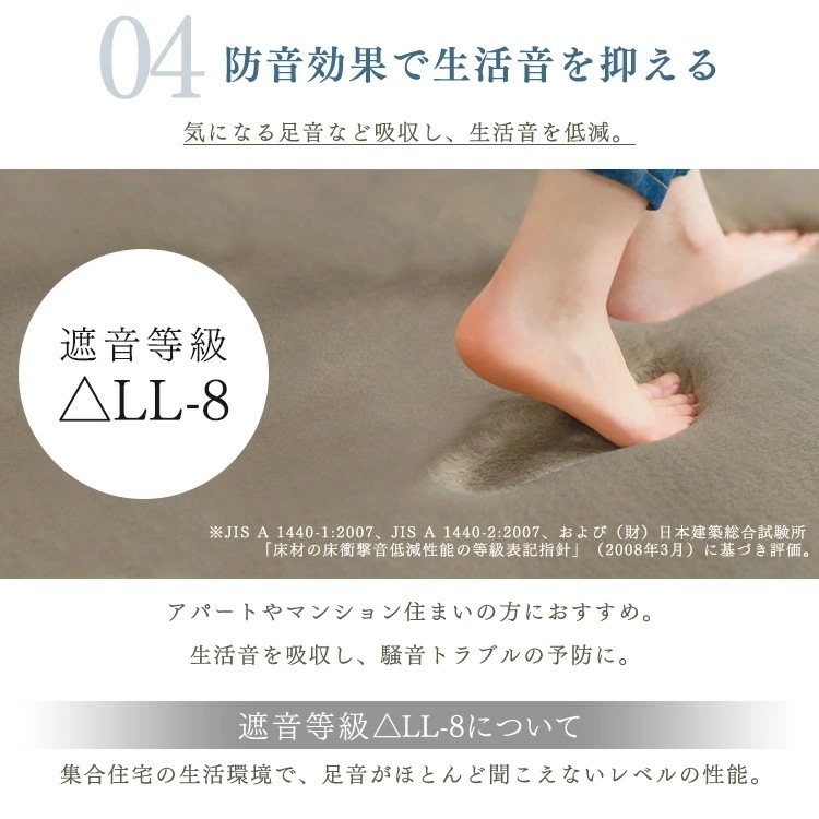 ラグ 北欧 長方形 厚手 185240 低反発 45mm ラグマット 3畳 アイリスオーヤマラクッションラグ ラビットファー ふわふわ オールシーズン 防音 撥水 絨毯 カーペット ホットカーペッ