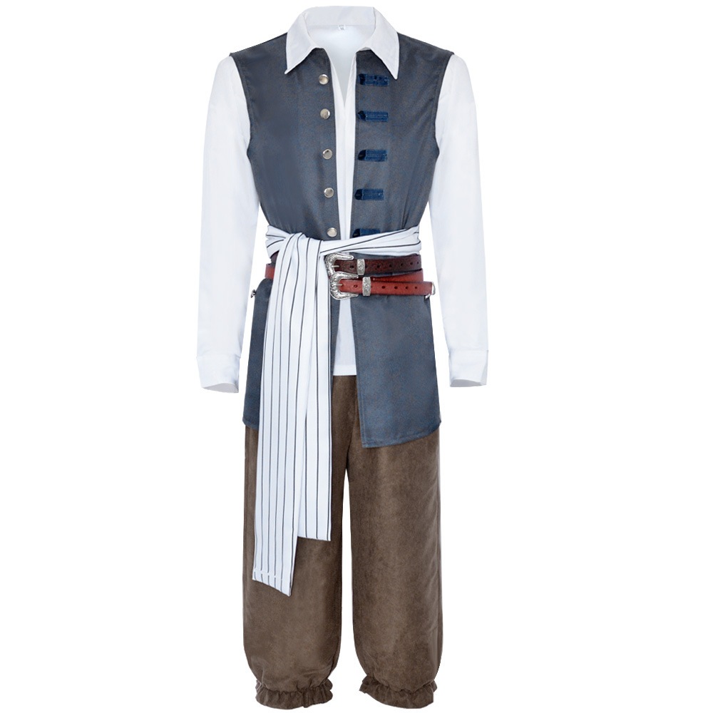 ハロウィンコスチュームジャック船長服大人の海賊コスチュームカリブ海賊コスチューム仮装仮装舞踏会