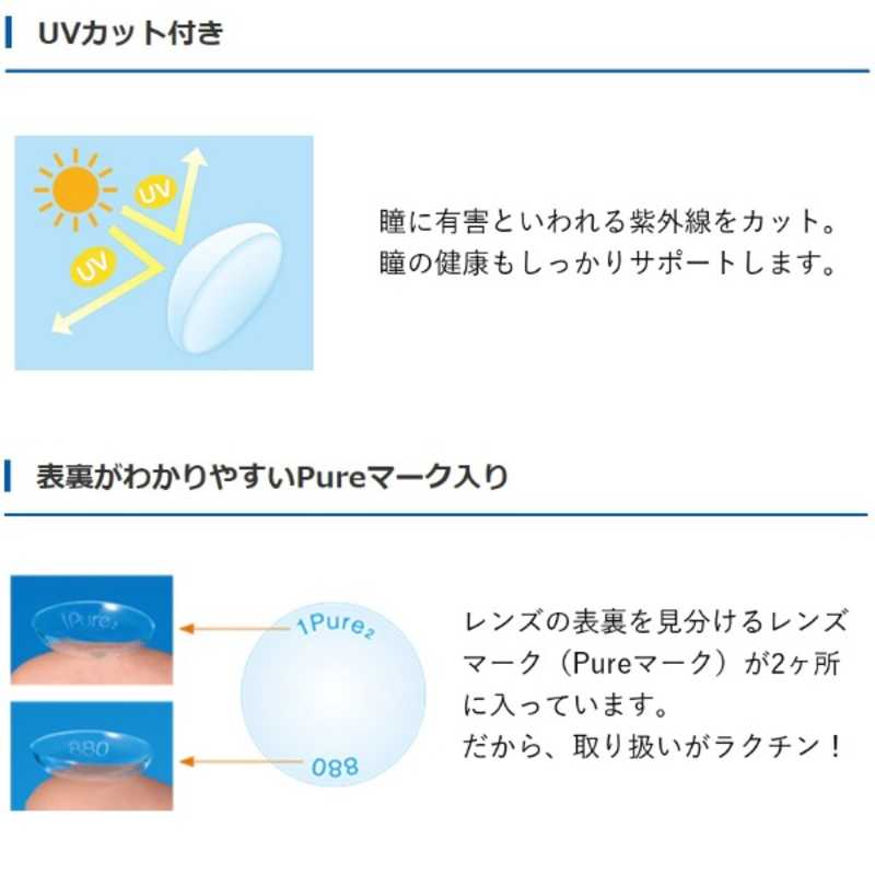SEED　「4箱セット」ワンデー ピュア うるおいプラス (BC8.8/PWR-1.50/DIA14.2)