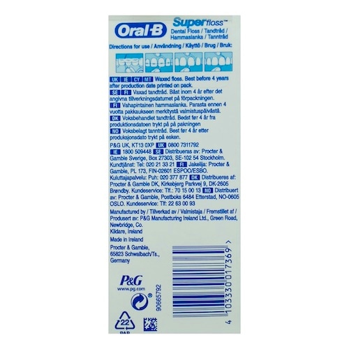 【８箱セット】日本未発売 Oral-B デンタルフロス Superfloss 50本