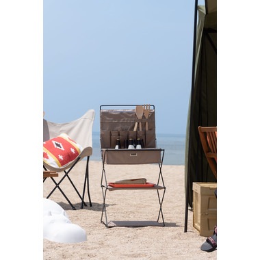 フォールディングラック 3段 折りたたみ オープンラック 収納棚 キャンプ ベージュ ブラック グリーン MIP-73 フォールディングラック 3段 折りたたみ オープンラック 収納棚 キャンプ ベージュ ブラック グリーン MIP-73