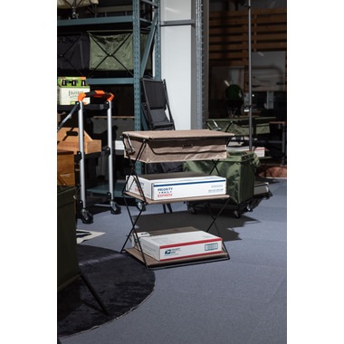 フォールディングラック 3段 折りたたみ オープンラック 収納棚 キャンプ ベージュ ブラック グリーン MIP-73 フォールディングラック 3段 折りたたみ オープンラック 収納棚 キャンプ ベージュ ブラック グリーン MIP-73