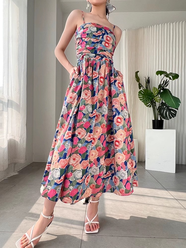 フラワー ネオン ドレス ピンク ドレス 女性 夏 フローラル ビーチ サスペンダー スカート 個性的 ワンピース ロング ロング丈 袖なし ノースリーブ スクエアネック 襟なし シンプル カジュアル フラワー ネオン ドレス ピンク ドレス 女性 夏 フローラル ビーチ サスペンダー スカート 個性的 ワンピース ロング ロング丈 袖なし ノースリーブ スクエアネック 襟なし シンプル カジュアル