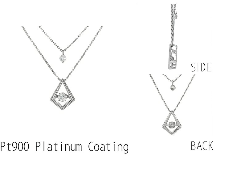 【特注モデル】ネックレス Pt900 プラチナ K18 18金 18K ピンクゴールド イエローゴールド コーティング SV925 シルバー925 ネックレス 揺