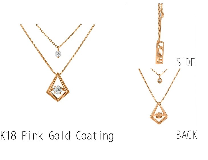 【特注モデル】ネックレス Pt900 プラチナ K18 18金 18K ピンクゴールド イエローゴールド コーティング SV925 シルバー925 ネックレス 揺