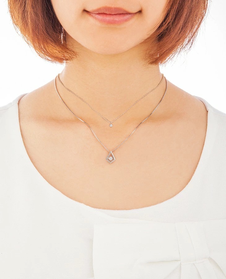 【特注モデル】ネックレス Pt900 プラチナ K18 18金 18K ピンクゴールド イエローゴールド コーティング SV925 シルバー925 ネックレス 揺