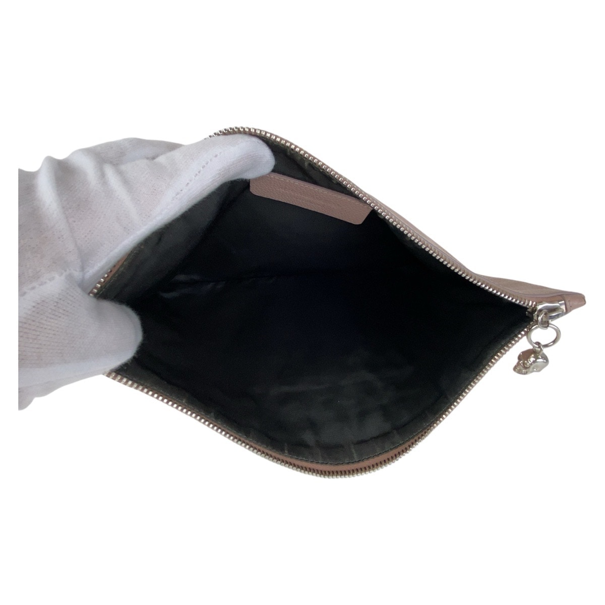 美品 ピンク シルバー金具 レザー クラッチバッグ セカンドバッグ レディース 409043 美品 ピンク シルバー金具 レザー クラッチバッグ セカンドバッグ レディース 409043