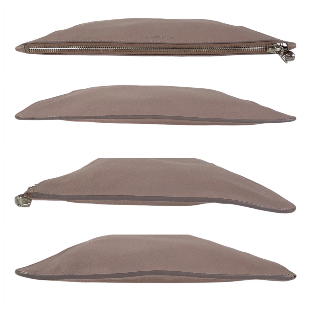 美品 ピンク シルバー金具 レザー クラッチバッグ セカンドバッグ レディース 409043 美品 ピンク シルバー金具 レザー クラッチバッグ セカンドバッグ レディース 409043