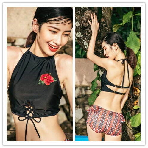 新作 水着 バラ 刺繍 3点セット ラッシュガード ショートパンツ 海 旅行 新婚旅行 温泉 海外 リゾート セレブ ハワイ旅行 グアム パリ島 ハミルトン島 モルディブ ドバイ 沖縄 新婚旅行