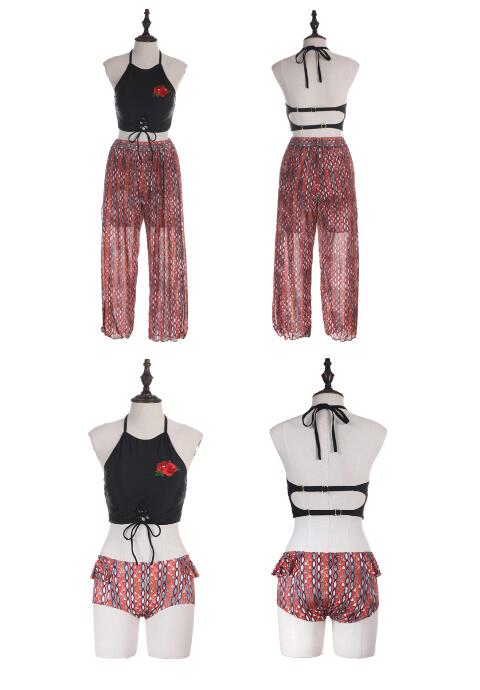 新作 水着 バラ 刺繍 3点セット ラッシュガード ショートパンツ 海 旅行 新婚旅行 温泉 海外 リゾート セレブ ハワイ旅行 グアム パリ島 ハミルトン島 モルディブ ドバイ 沖縄 新婚旅行