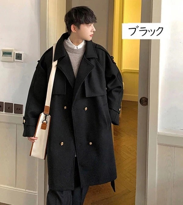 2025福袋-メンズチェスターコートコート学生暖かいロングコートアウターメンズファッションブラック黒ベージュグレーカッコイイ 2025福袋-メンズチェスターコートコート学生暖かいロングコートアウターメンズファッションブラック黒ベージュグレーカッコイイ