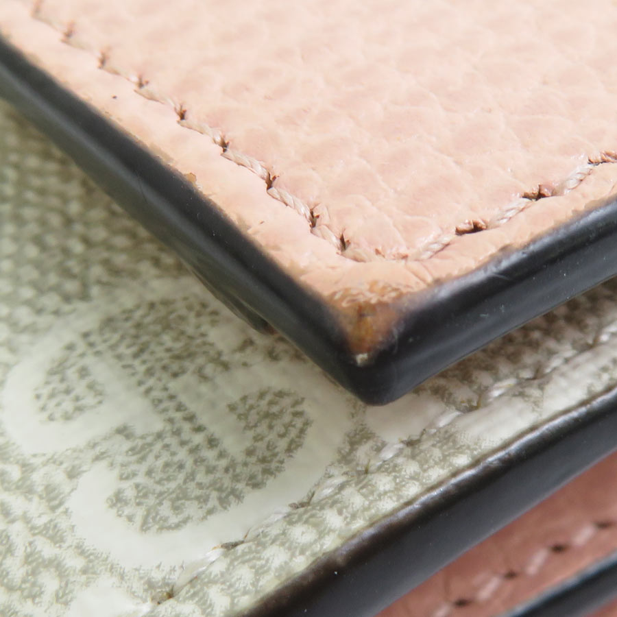 グッチ GUCCI 二つ折り財布 GGマーモント レザー ピンク×ベージュ レディース 598587 56252a グッチ GUCCI 二つ折り財布 GGマーモント レザー ピンク×ベージュ レディース 598587 56252a