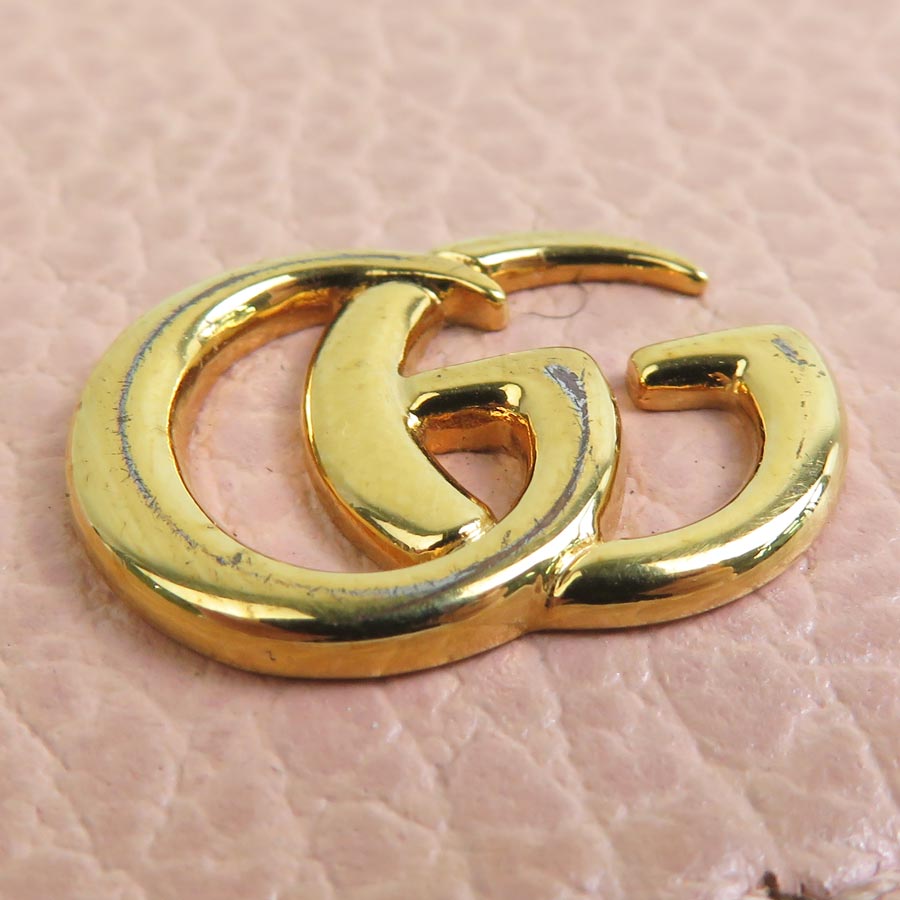 グッチ GUCCI 二つ折り財布 GGマーモント レザー ピンク×ベージュ レディース 598587 56252a グッチ GUCCI 二つ折り財布 GGマーモント レザー ピンク×ベージュ レディース 598587 56252a