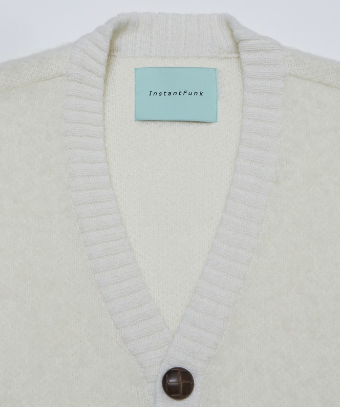 INSTANTFUNK】 Ms MOHAIR - BLEND CARDIGAN : IVORY カーディガン