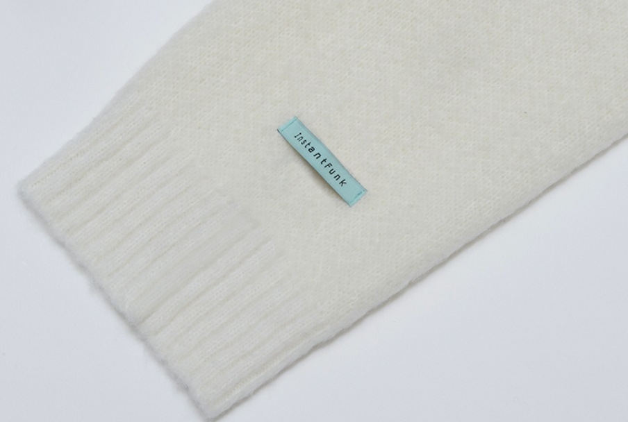 INSTANTFUNK】 Ms MOHAIR - BLEND CARDIGAN : IVORY