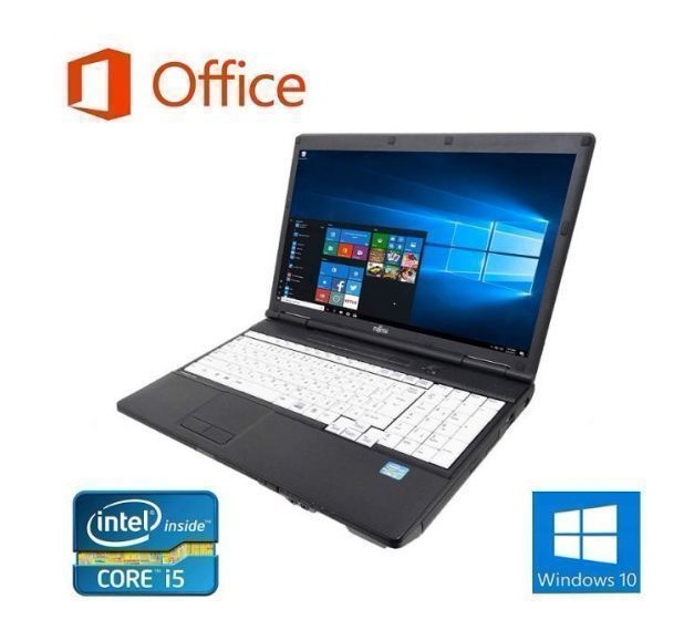 サポート付きA561 富士通 Windows10 PC Office2019 次世代Core i5 SSD:120GB メモリー:8GB & Qtuo 2.4G 無線マウス 5DPIモード セット