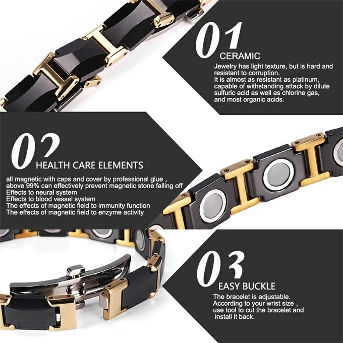 セラミックとスチールのヘマタイトブレスレット,痩身,磁気療法用ストラップ,バックル付き エネルギーマグネット付き ストレス解消 痩身 ボディエネルギーヨガ減量疲労緩和療法瞑想 癒しの石 セラミックとスチールのヘマタイトブレスレット,痩身,磁気療法用ストラップ,バックル付き エネルギーマグネット付き ストレス解消 痩身 ボディエネルギーヨガ減量疲労緩和療法瞑想 癒しの石