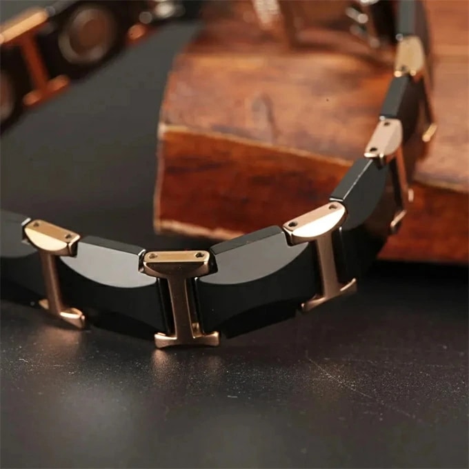 セラミックとスチールのヘマタイトブレスレット,痩身,磁気療法用ストラップ,バックル付き エネルギーマグネット付き ストレス解消 痩身 ボディエネルギーヨガ減量疲労緩和療法瞑想 癒しの石 セラミックとスチールのヘマタイトブレスレット,痩身,磁気療法用ストラップ,バックル付き エネルギーマグネット付き ストレス解消 痩身 ボディエネルギーヨガ減量疲労緩和療法瞑想 癒しの石