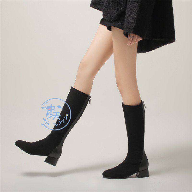 ロングブーツ レディースブーティー歩きやすい ストレッチロングブーツ黒太めヒール 無料発送 大きいサ おしゃれ ロングブーツ レディースブーティー歩きやすい ストレッチロングブーツ黒太めヒール 無料発送 大きいサ おしゃれ